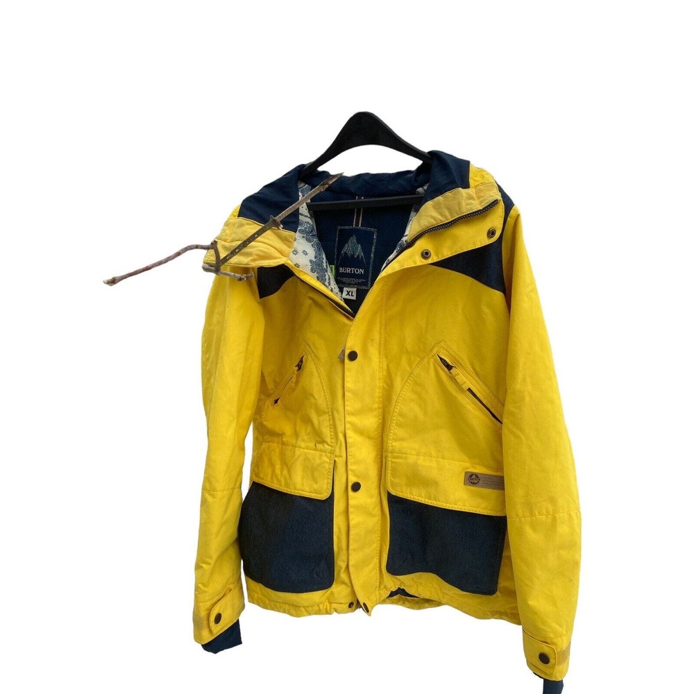 Women's Burton Yellow Snowboard Ski Jacket Dryride WATERPROOF HOODED SIZE XL